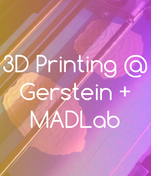 3D Printing @ Gerstein + MADLab